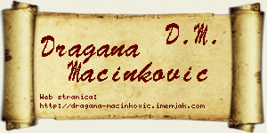 Dragana Mačinković vizit kartica